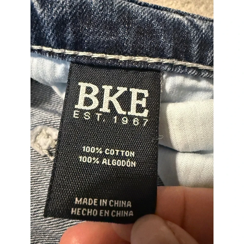 BKE Jake Mens Straight Leg Jeans 34x32 Medium Wash Blue Cotton Denim AB15296